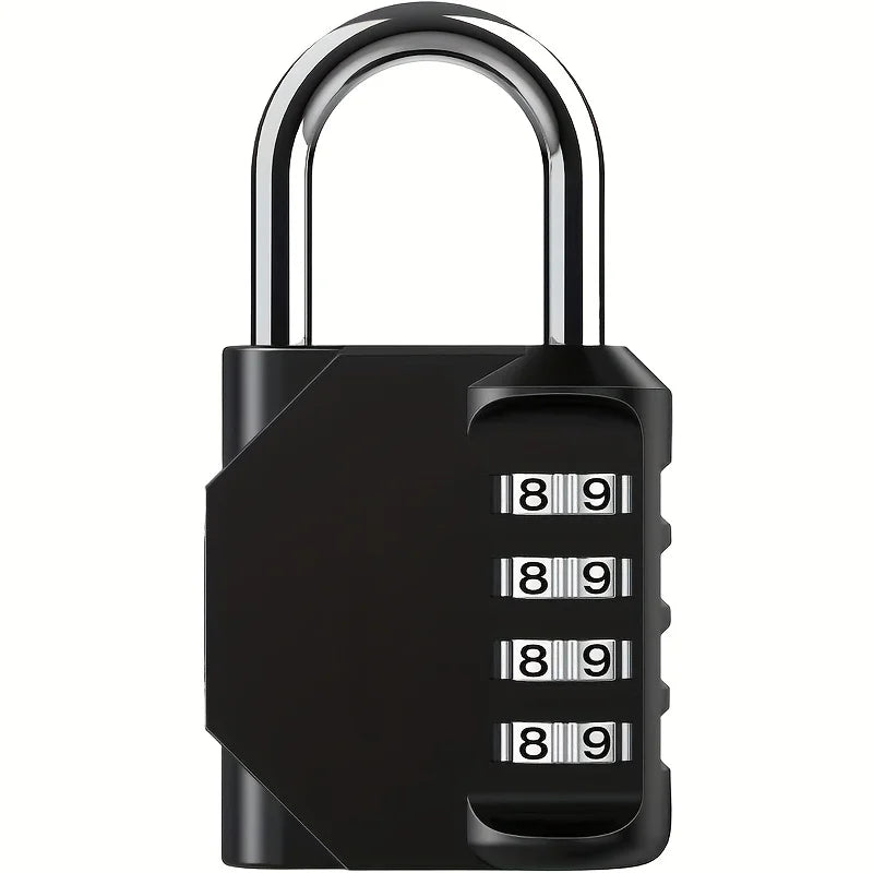 Combination Password Lock Locker 4 Digit Outdoor Waterproof Padlock Zpaxo black