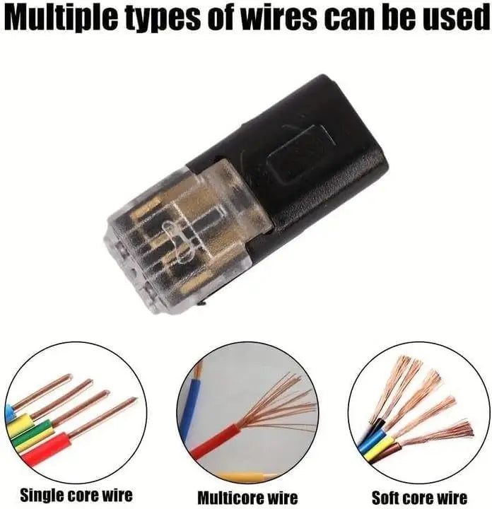Waterproof Dual-wire LED Connectors Locking Plug-in Cable Low Voltage Zpaxo