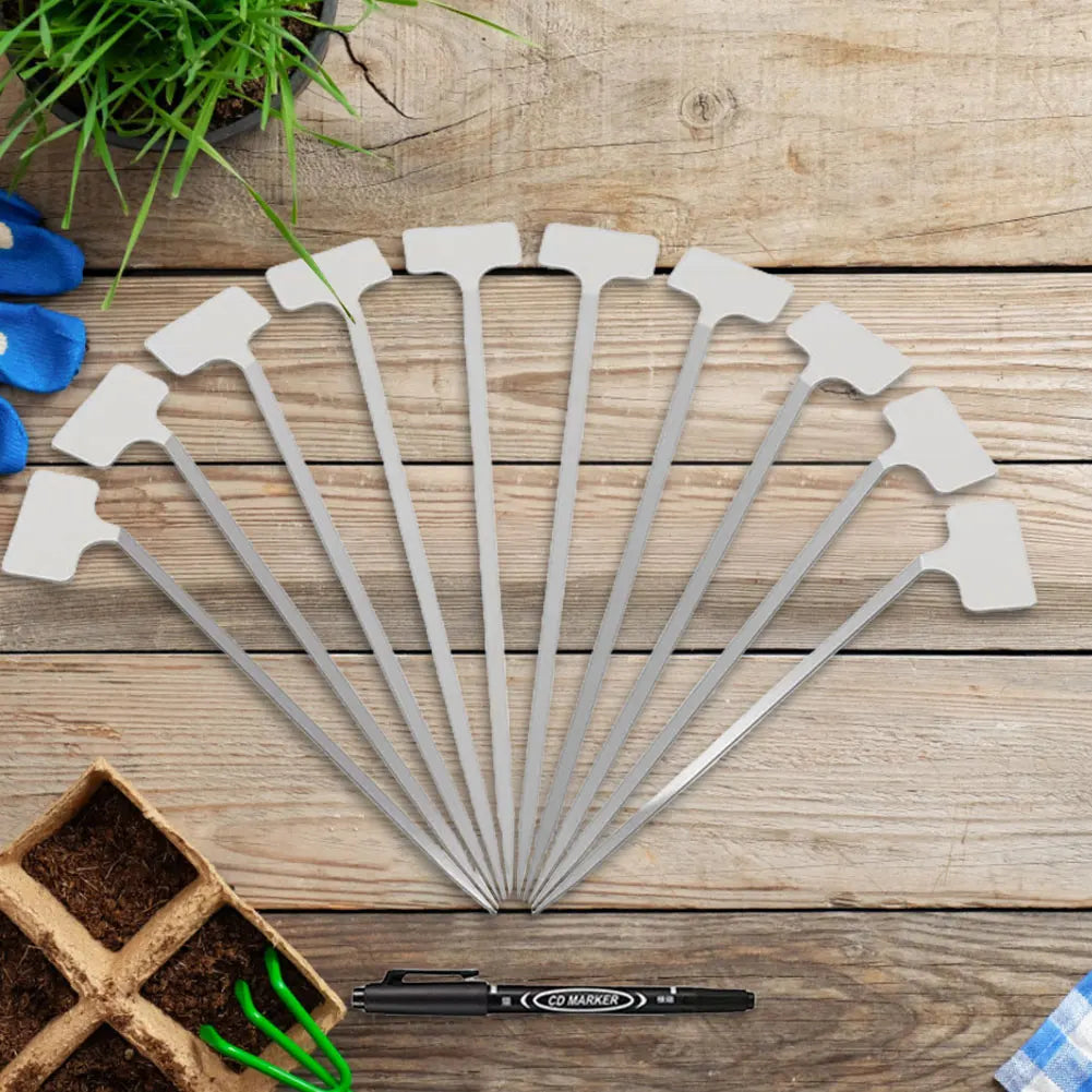 Garden Stake Tags Weatherproof Stainless Steel Markers Plant Plants Zpaxo