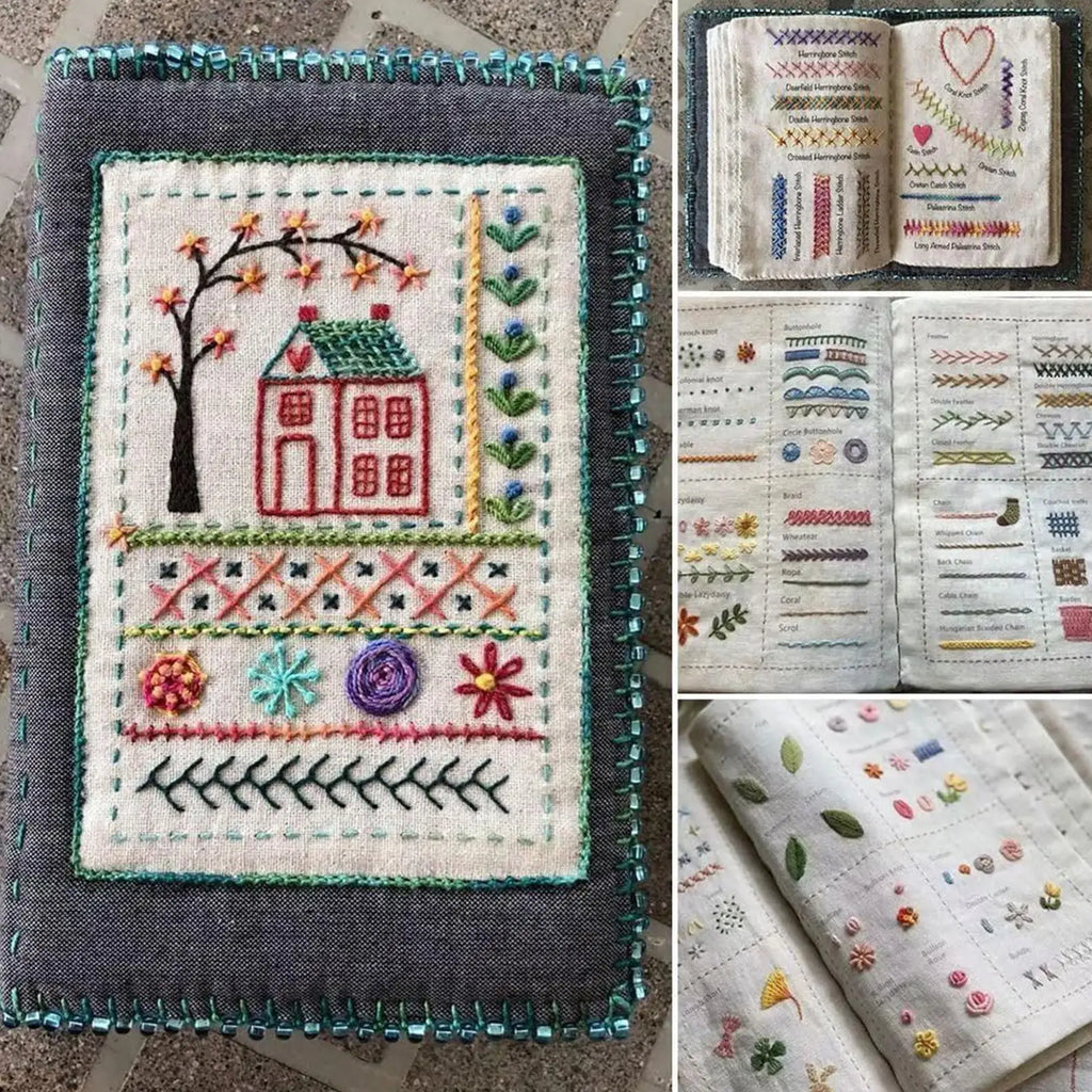 Embroidery Stitches Book Needle Threader Step Guide Visual Learning Zpaxo