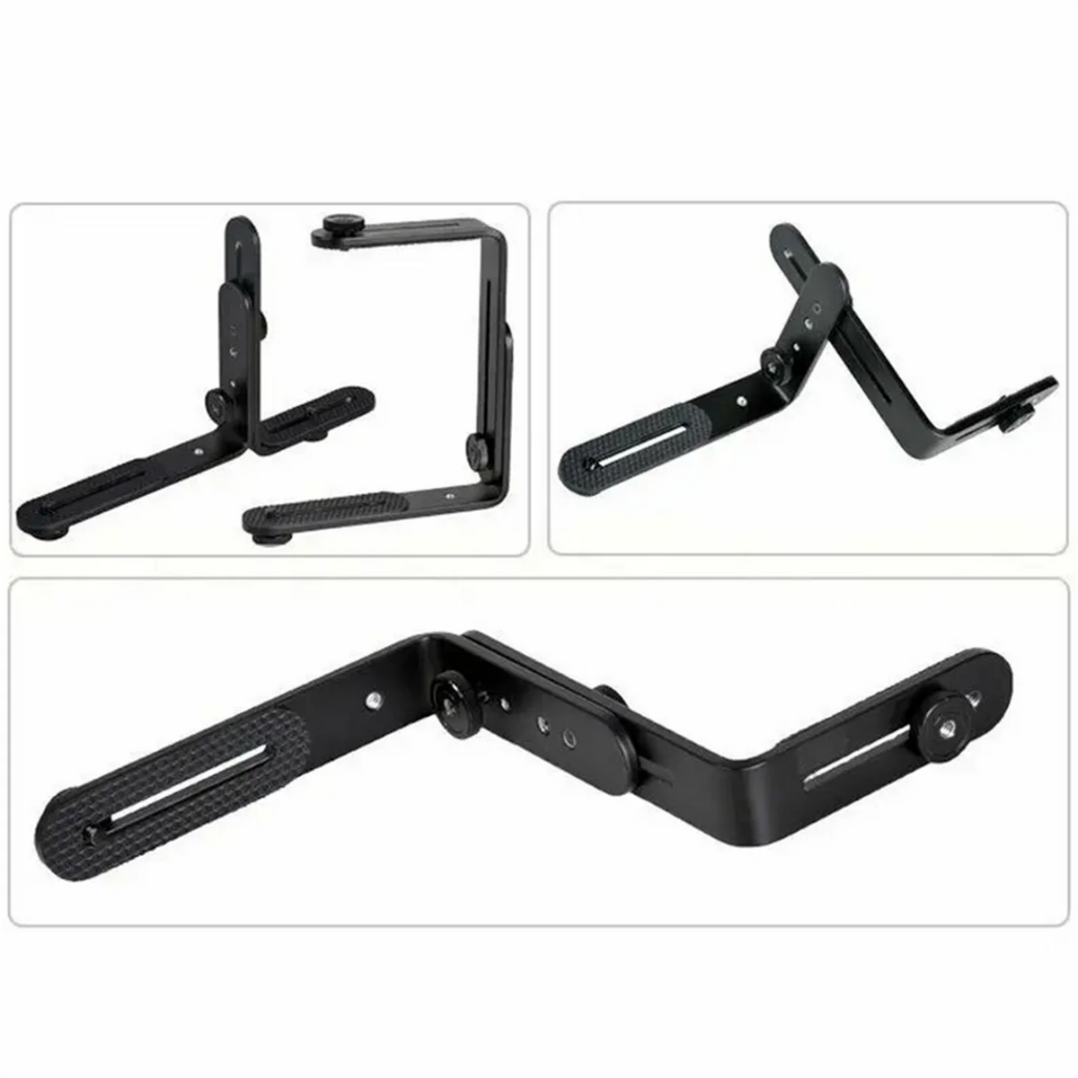 Dual L Shape Camera Flash Bracket Bilateral Frame Twin Double Zpaxo