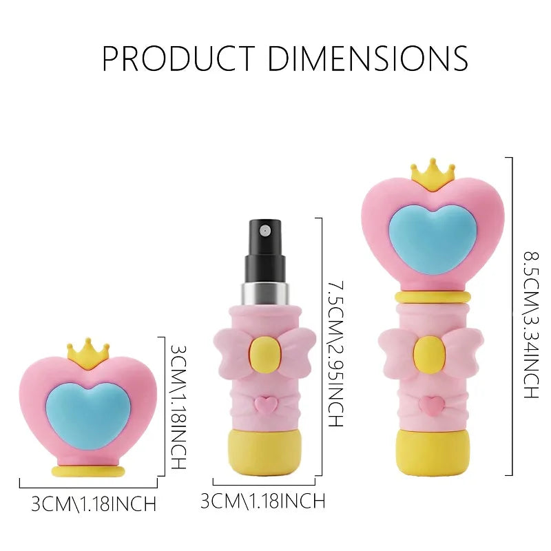 Portable Refillable Spray Bottle Heart Shaped Magic Wand Atomizer Zpaxo