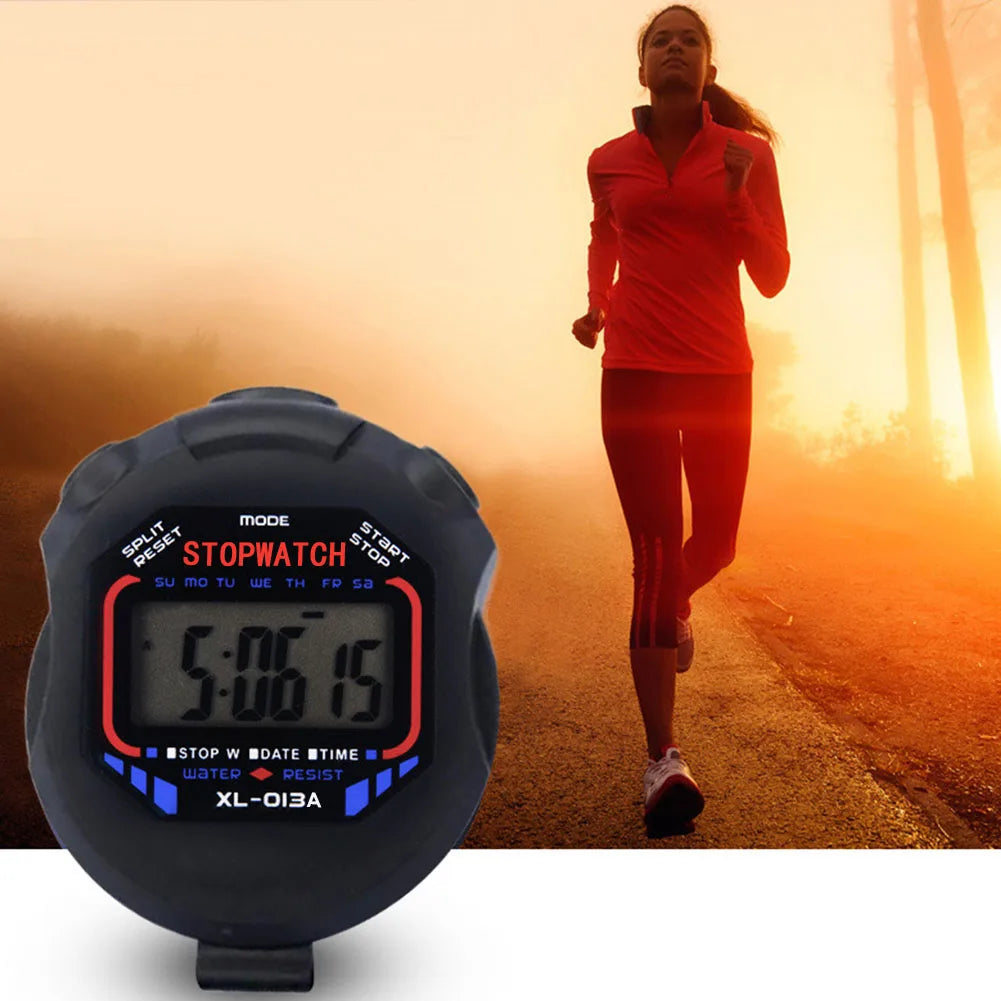 Multi-Function Electronic Stopwatch Sports Stopwatch Timer LCD Display Handheld Chronometer for Fitness Coaches and Referees Zpaxo Default Title