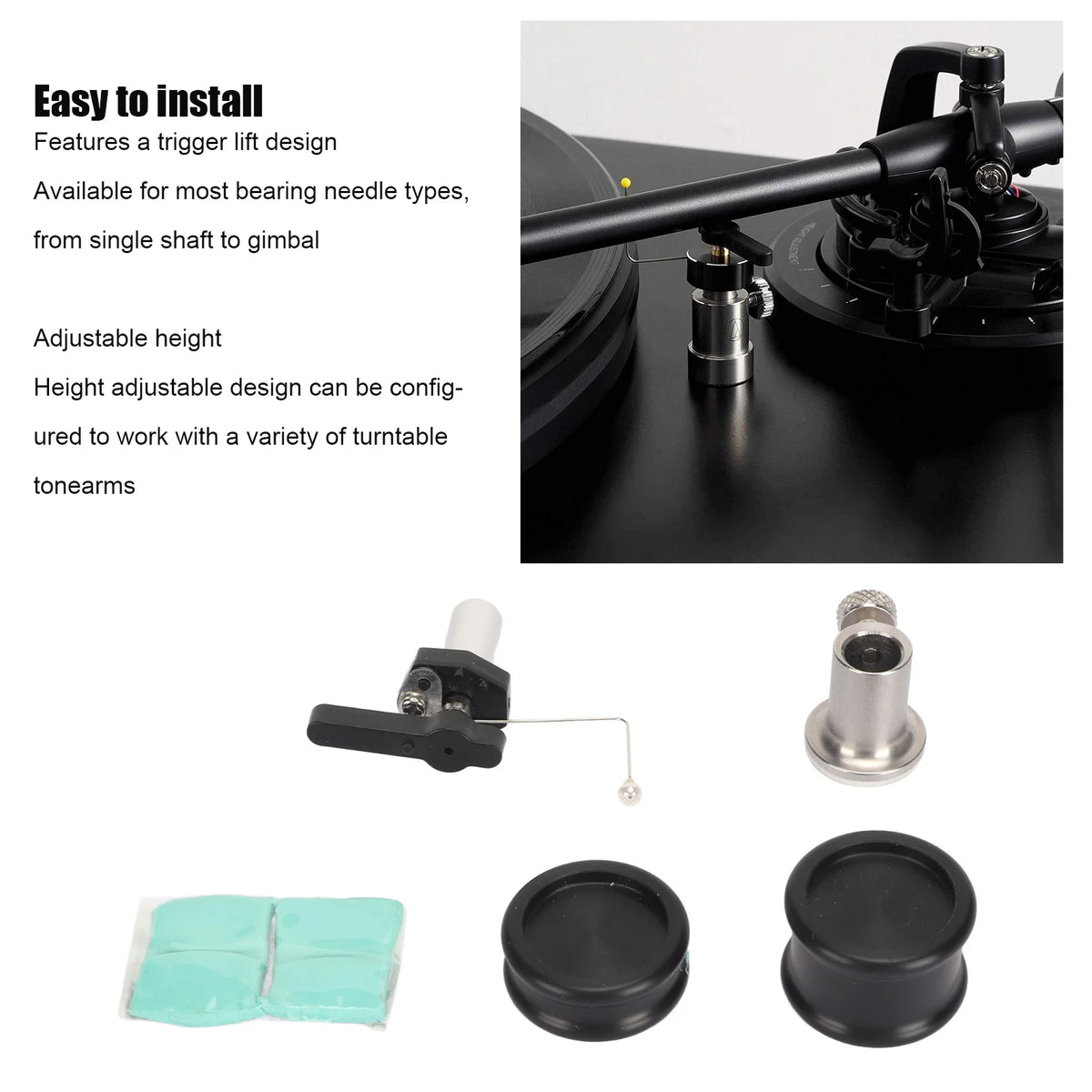Tonearm Arm Lifter Aluminum Automatic End Stable Easy Installation Zpaxo