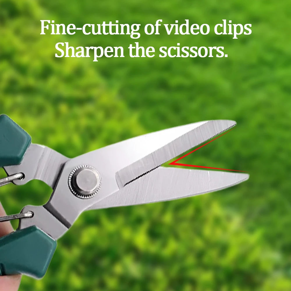 Straight Head Pruning Shears Stainless Steel Non Slip Handle Garden Zpaxo