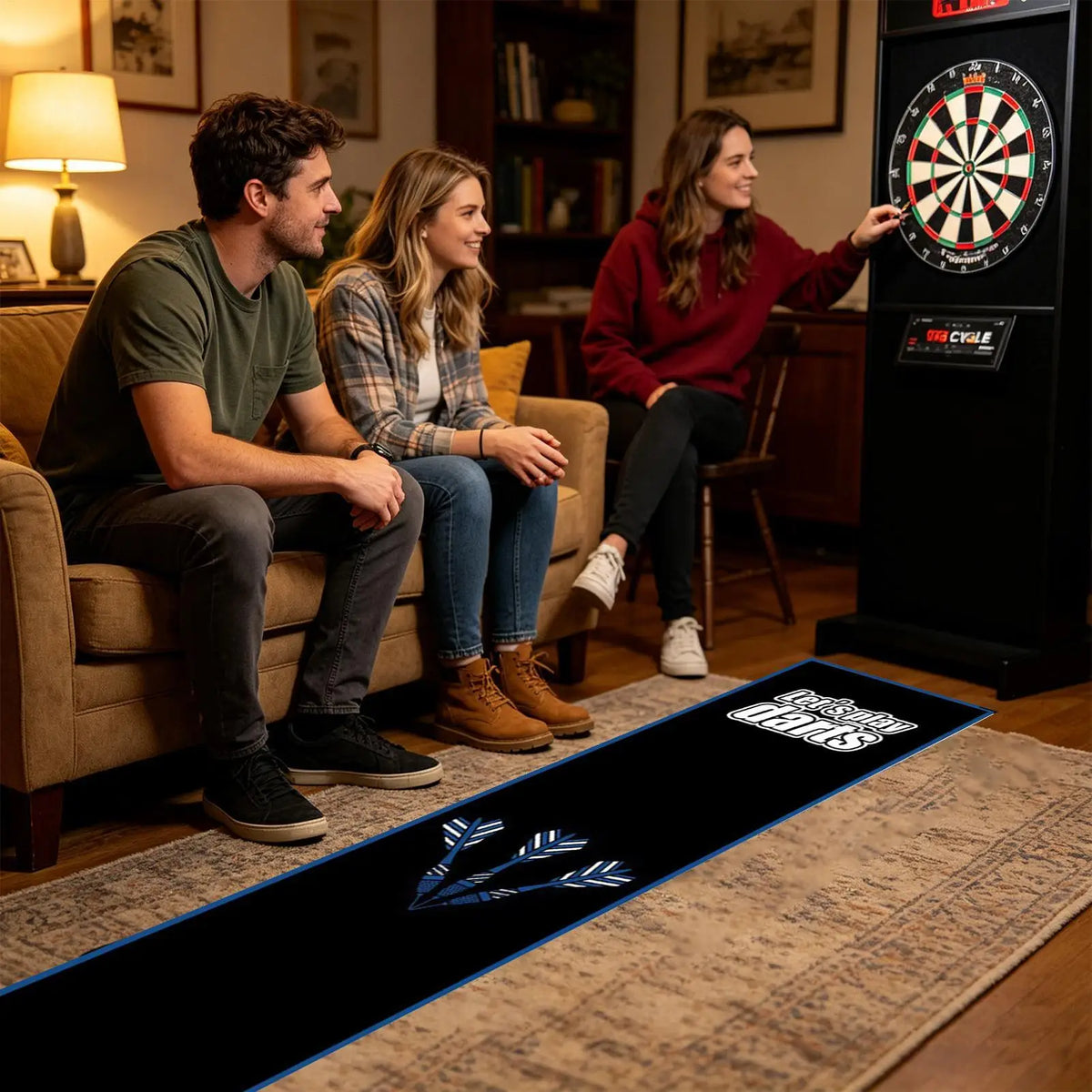 Dart Mat Floor Protection Throw Line Non Slip Absorbent Fast Drying Zpaxo