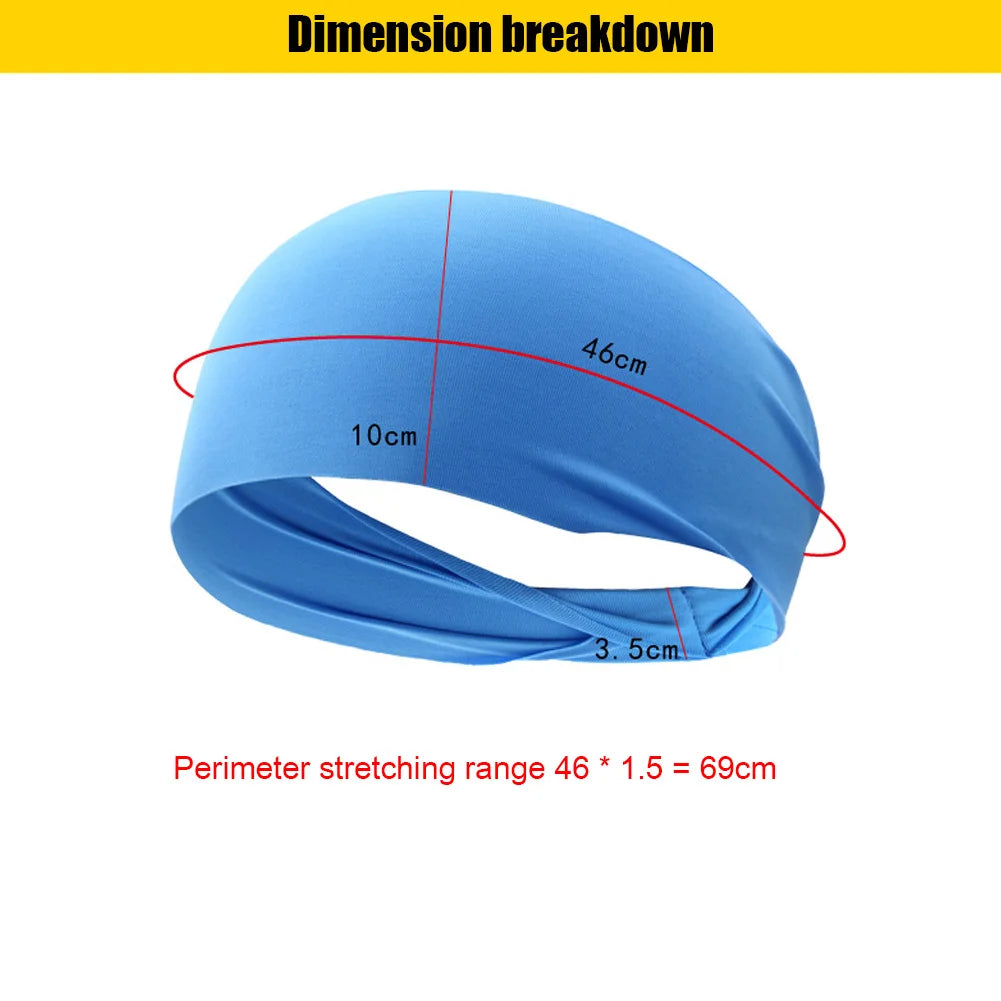 Sweat Absorption Headdress Quick Dry Running Head Band Anti-slip Zpaxo