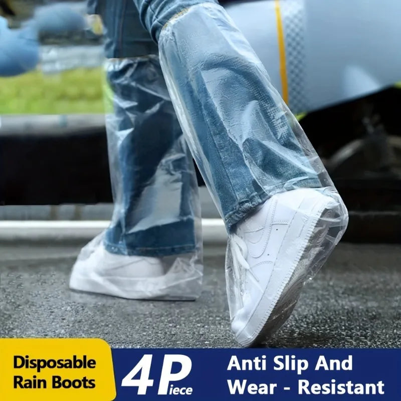 Disposable Rain Boot Covers Durable Slip-resistant Shoe Protectors Zpaxo