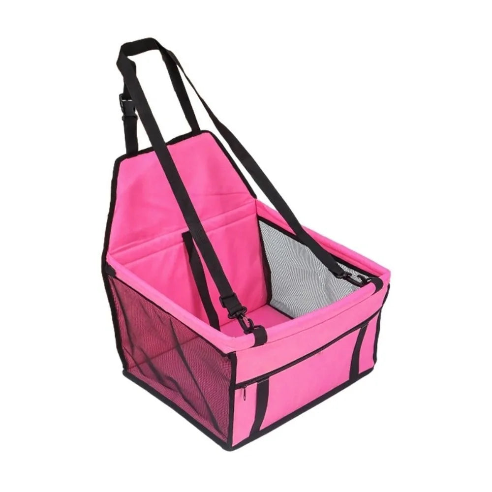Waterproof Folding Pet Dog Carrier Pad Breathable Mesh Hammock Auto Zpaxo Rose Red