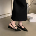 Women Sandals Shoes Pointed Toe 2025 Spring Fashion Shallow Footwear Zpaxo black 36