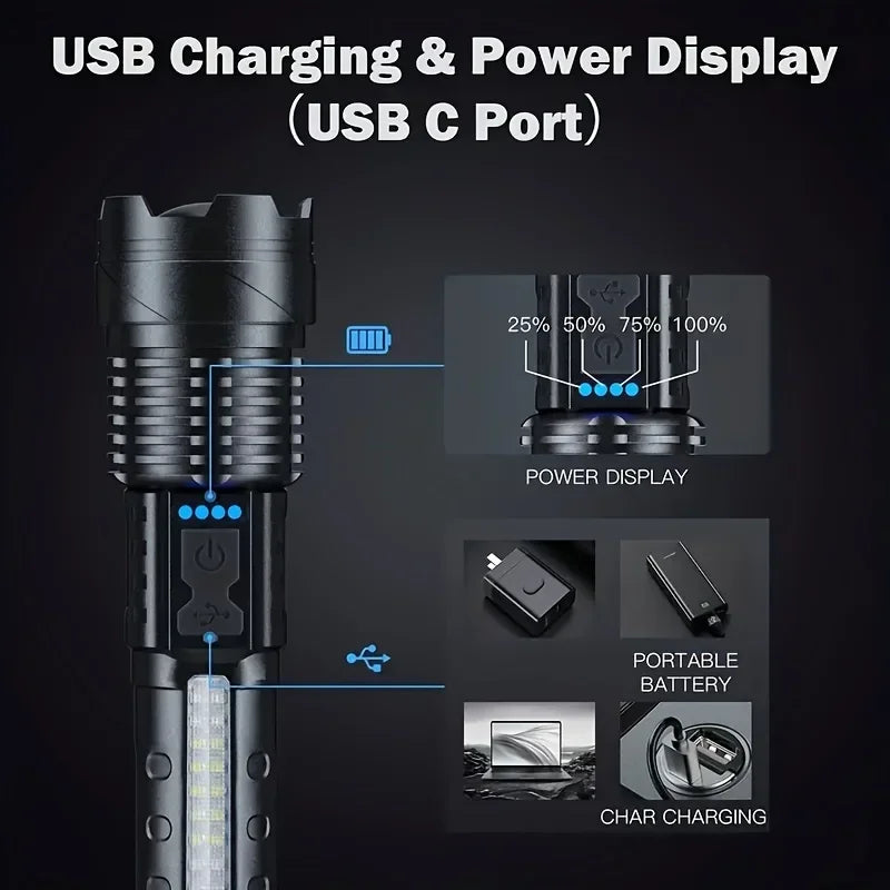 Powerful P50 Led Flashlights 2000LM Ultra Bright Tactical Light Zpaxo
