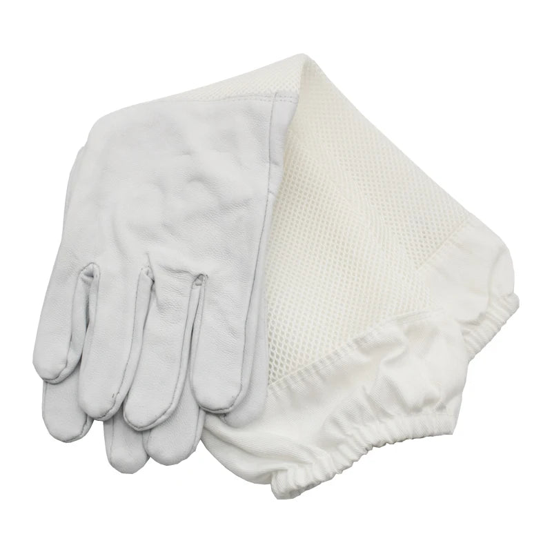Beekeeper Gloves Protective Sleeves Ventilated Professional Anti Bee Zpaxo