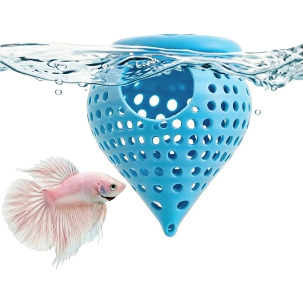 Floating Betta Hide Shrimp Cave Hammock 3D Printed Feeder Small Fish Zpaxo Blue