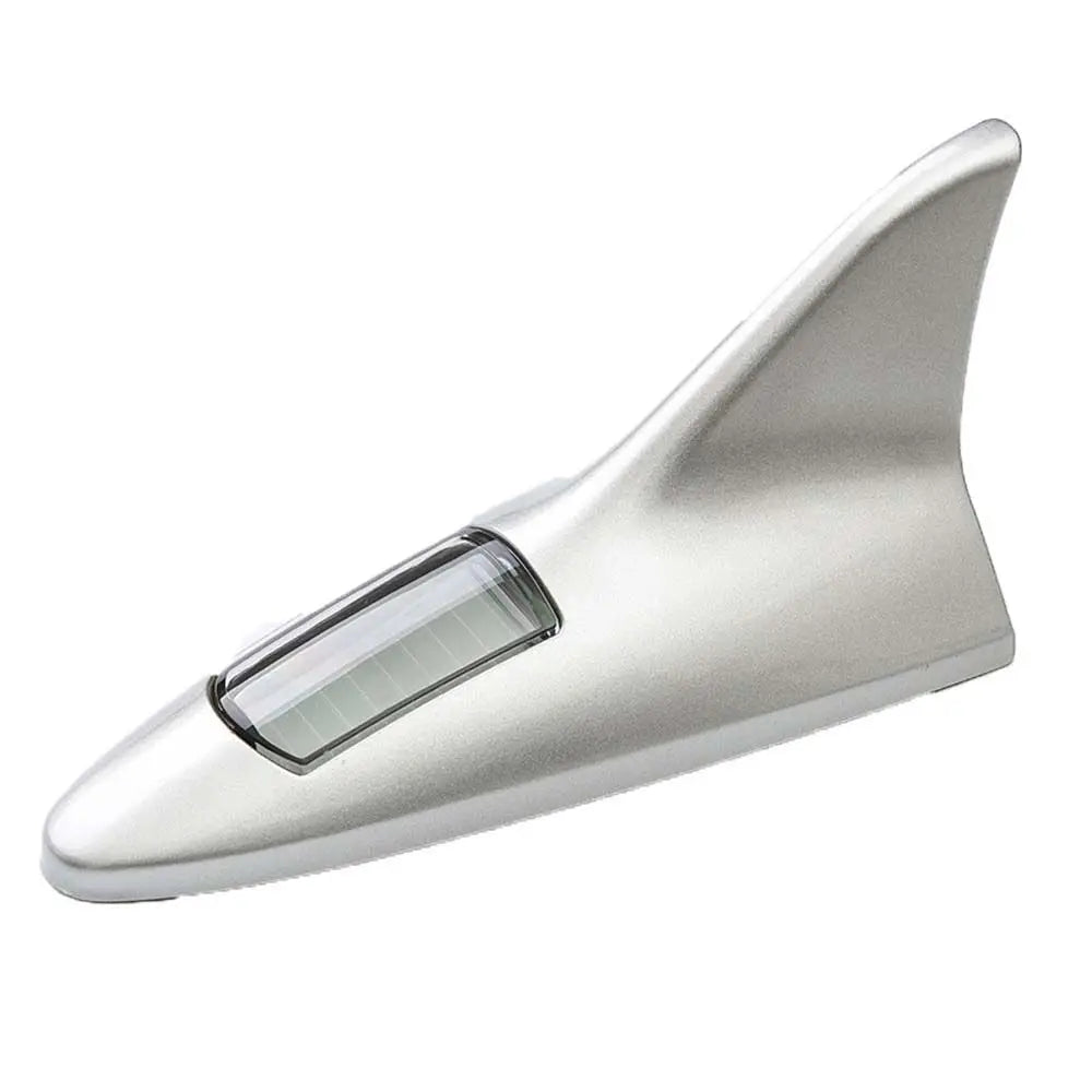 Lights Modified lights Car Roof Truck Solar Shark Fin Antenna Warning Flash Lamp Rear-end LED flash lights Car Decorative Light Zpaxo silver