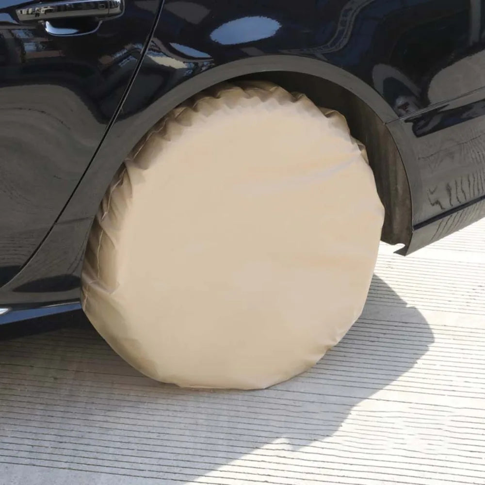 Waterproof Universal Wheel Tire Covers UV Sun Protector Full Wrapped Zpaxo Khaki