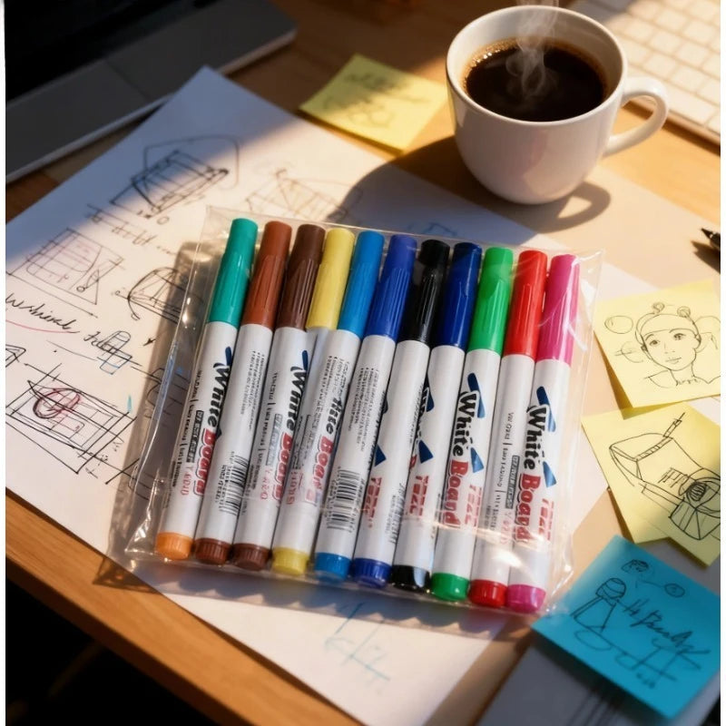 Board Markers Non-toxic Dry Erase Ideal Office School Use Suitable Zpaxo