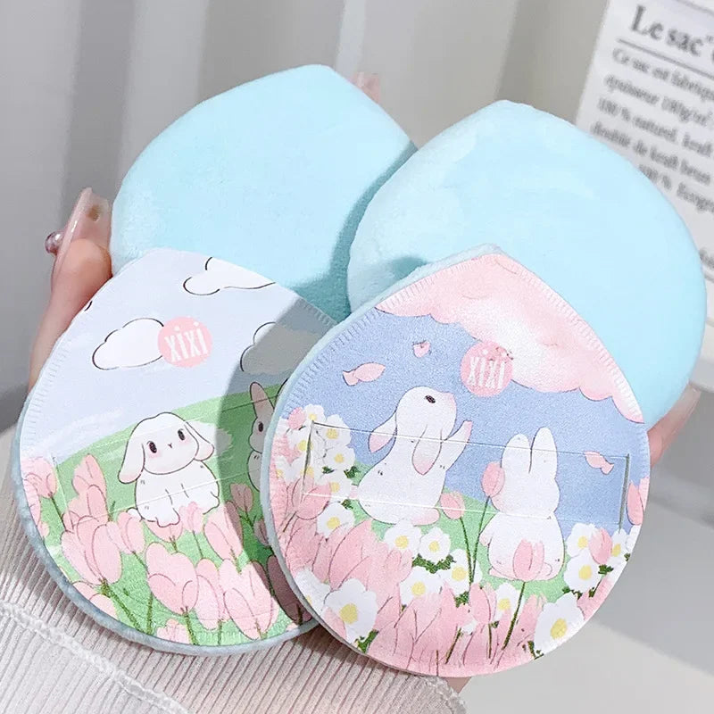 Professional Loose Powder Flocking Puff Sponge Face Cosmetic Zpaxo