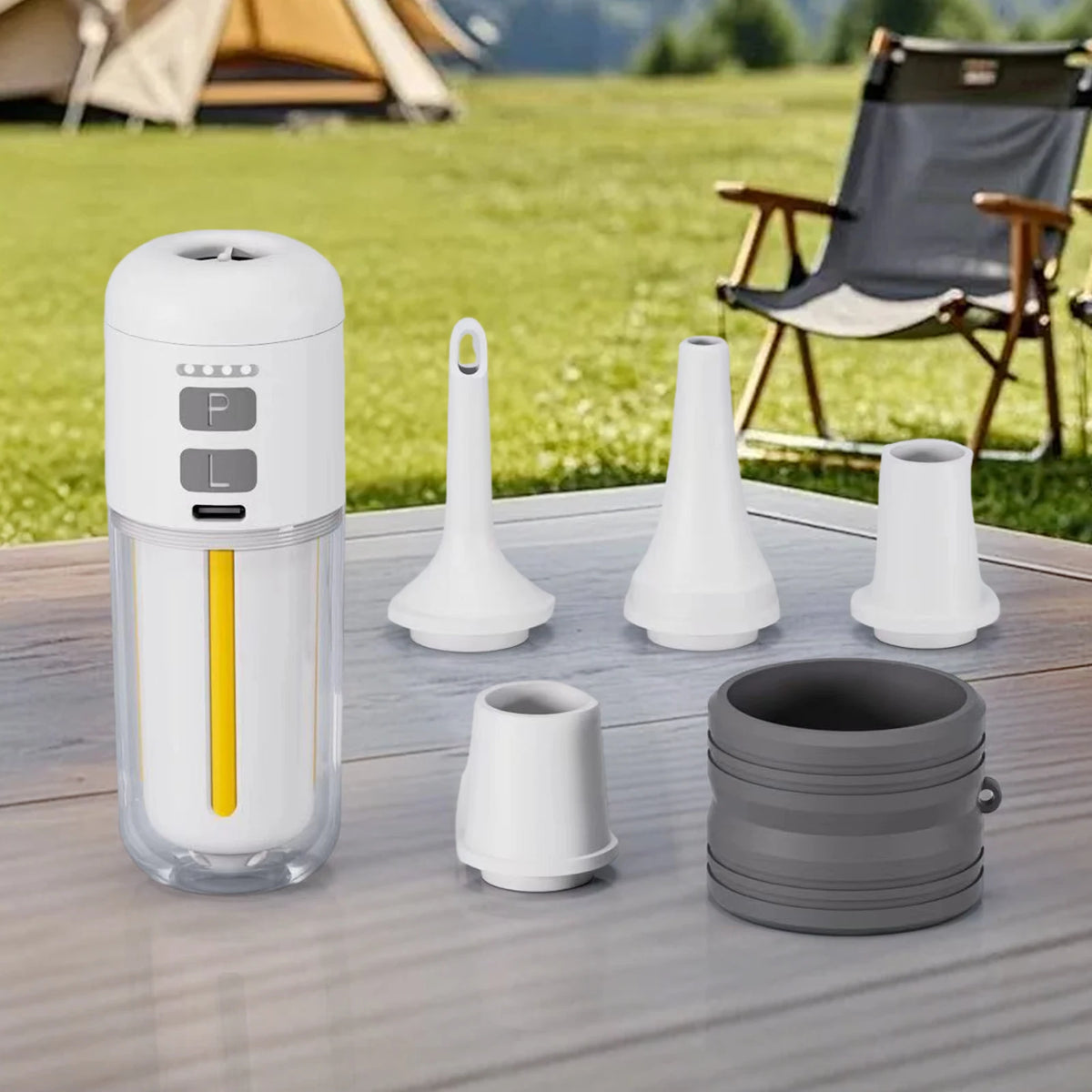 Min Ultra Fast Air Mattress Pump 2000 MAh Battery Zpaxo