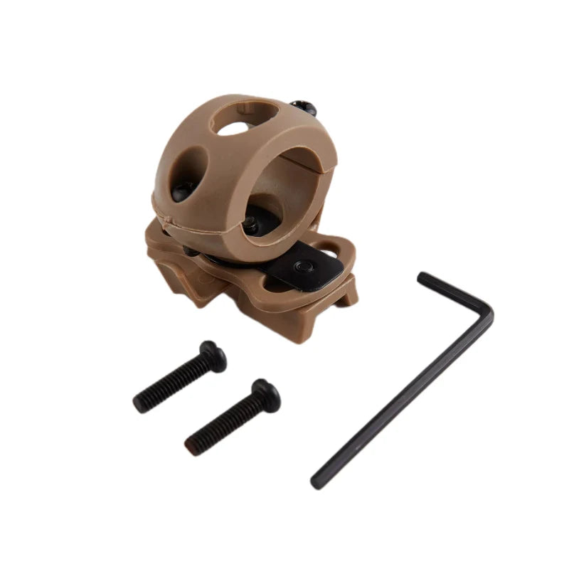 Helmet Special Lighting Flashlight Tactical Clamp Outdoor Sport Zpaxo 1 inch Khaki