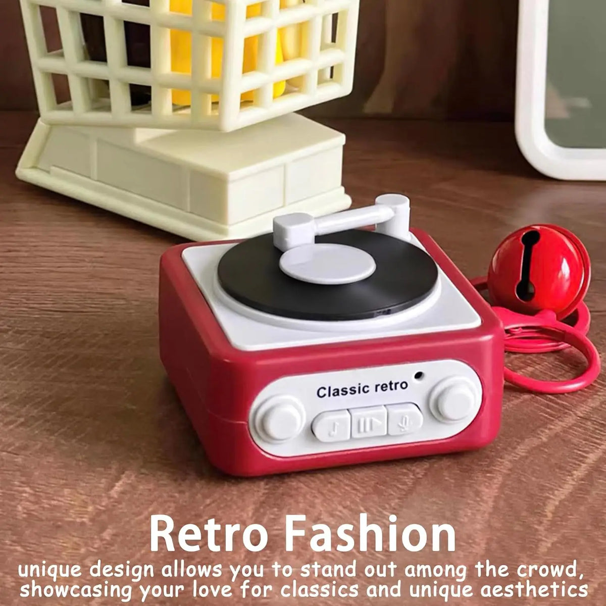 2025 Retro Record Player Keychain Mini Phonograph Can Toy Bag Pendant Zpaxo