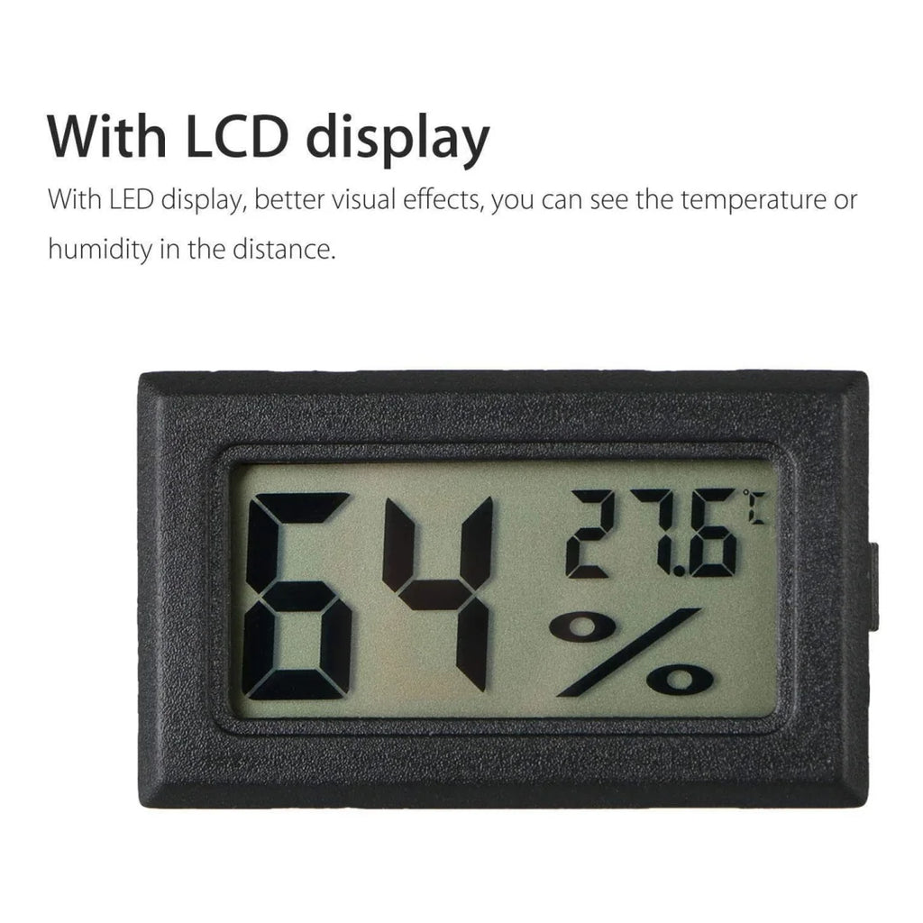 LCD Digital Thermometer Hygrometer Probe Fridge Freezer Thermograph Zpaxo