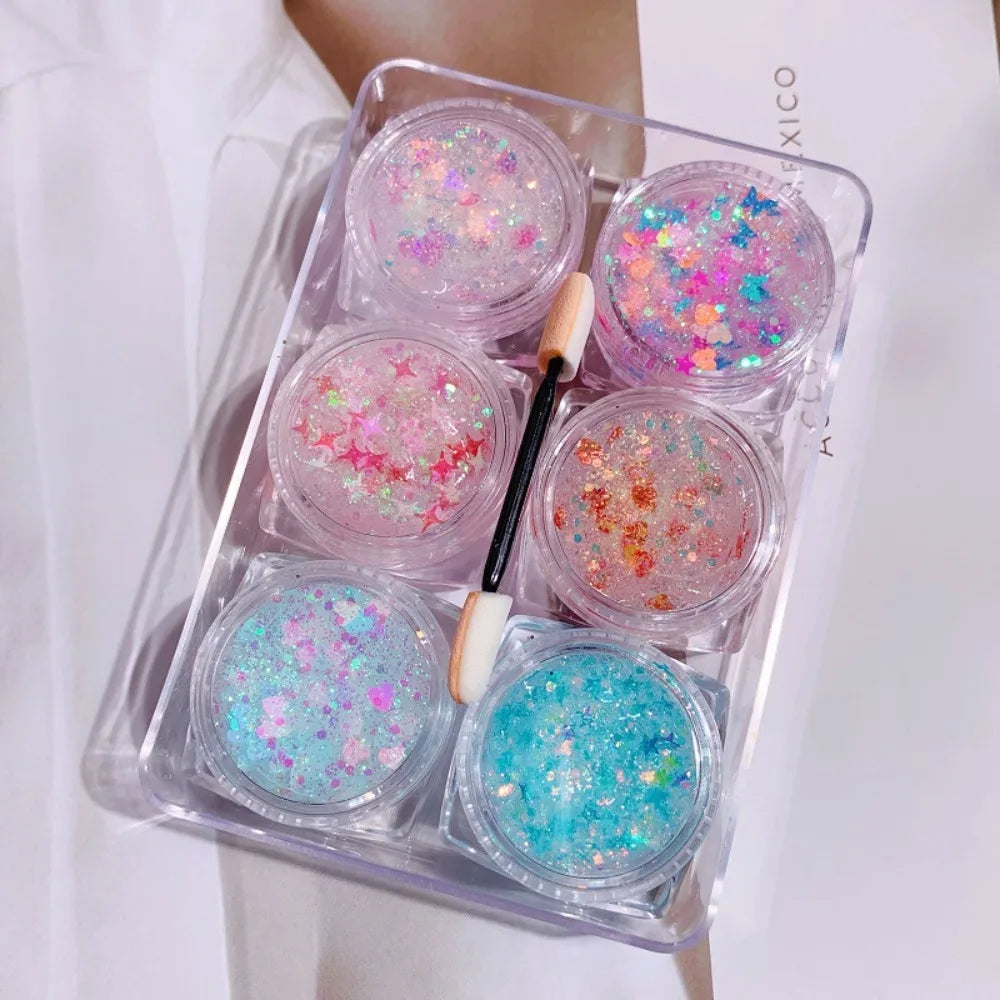 Sparkly Colorful Eye Glitter Gel Heart Star Moon Sequins Face Hair Zpaxo 7
