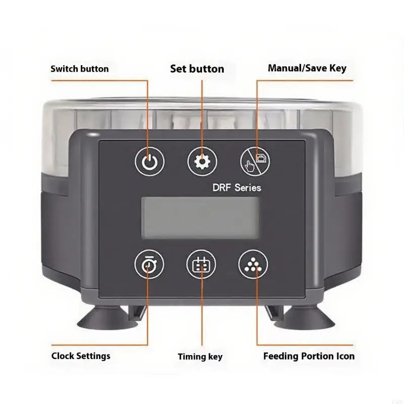 Fish Feeder Automatic Dispenser Timing Fishtank Use Zpaxo