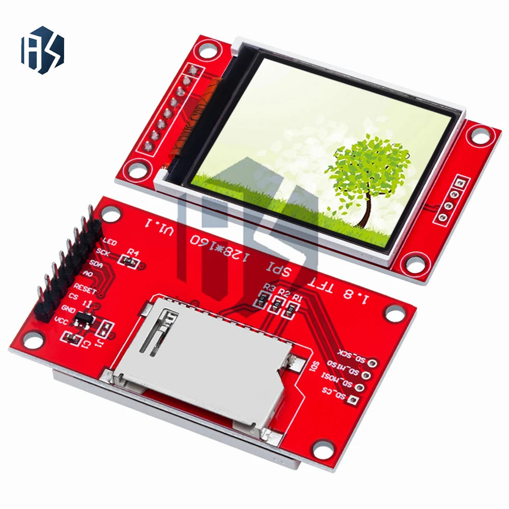 1PCS 1.8 inch TFT LCD Module LCD Screen Module SPI serial 51 drivers 4 IO driver TFT Resolution 128*160 Zpaxo