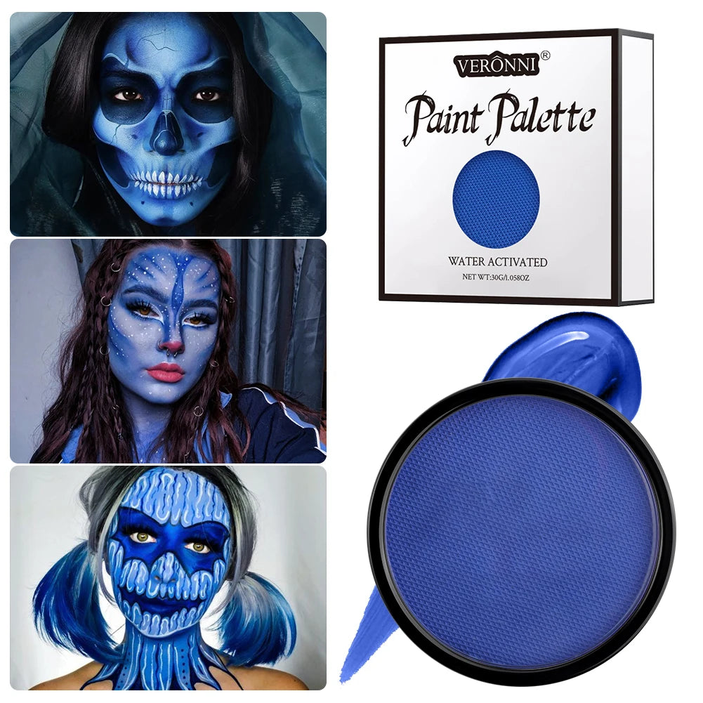 Water Activated Face Body Paint Non-toxic Safe Painting Multiple Zpaxo 1pcs-blue