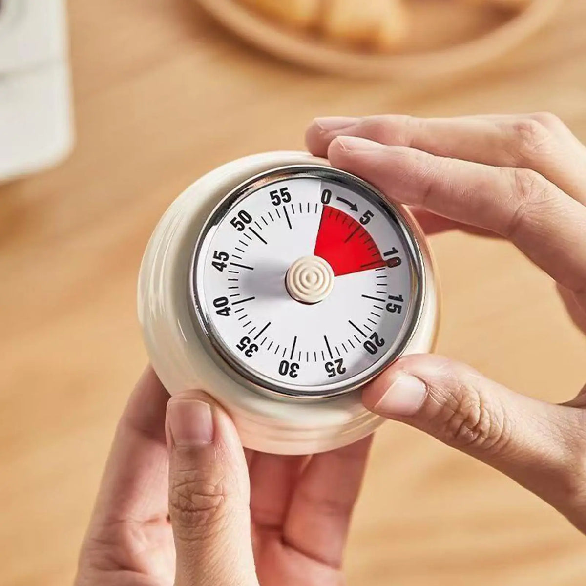 Mechanical Timer Cooking 75dB Loud Visual Countdown 60 Minute Manual Zpaxo