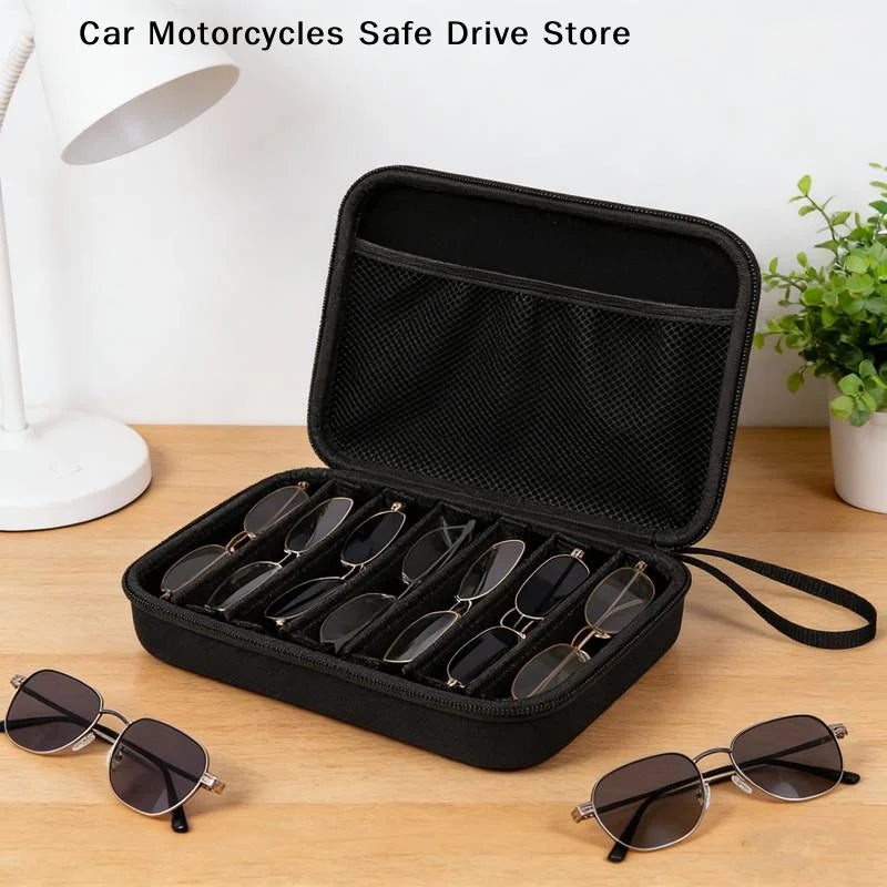 6 7 Compartment Adjustable Glasses Storage Box Portable Organizer Zpaxo
