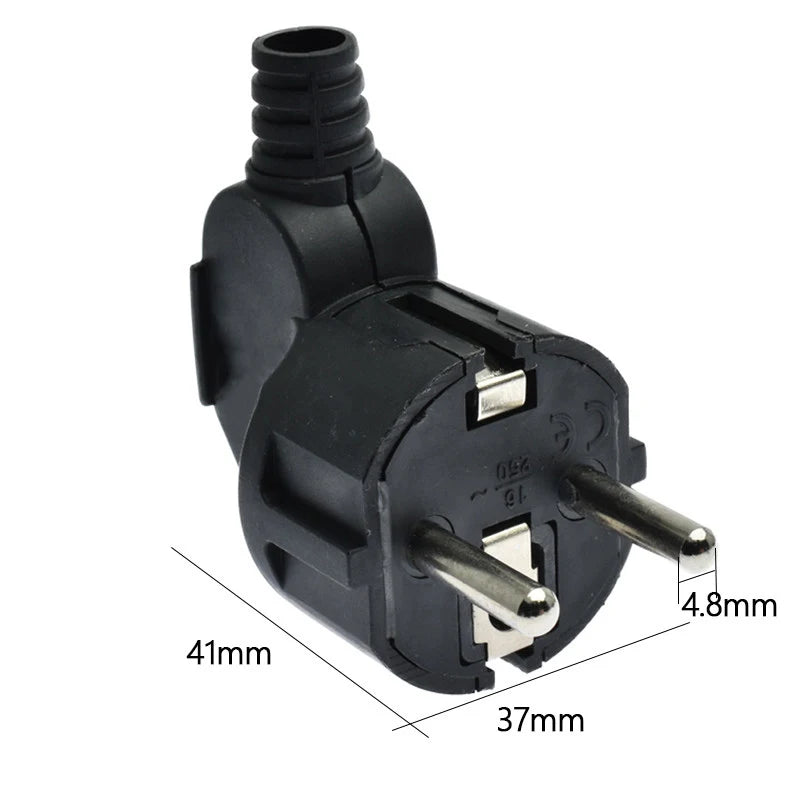 EU Plug Male Replacement AC Outlets Rewireable 16A Adapter Electeic Zpaxo