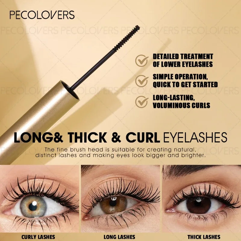 2PCS/Set Black Mascara Set - Waterproof, Paired with A Lash Applicator Tool with Comb, To Make Eyelashes Curl Longer Zpaxo