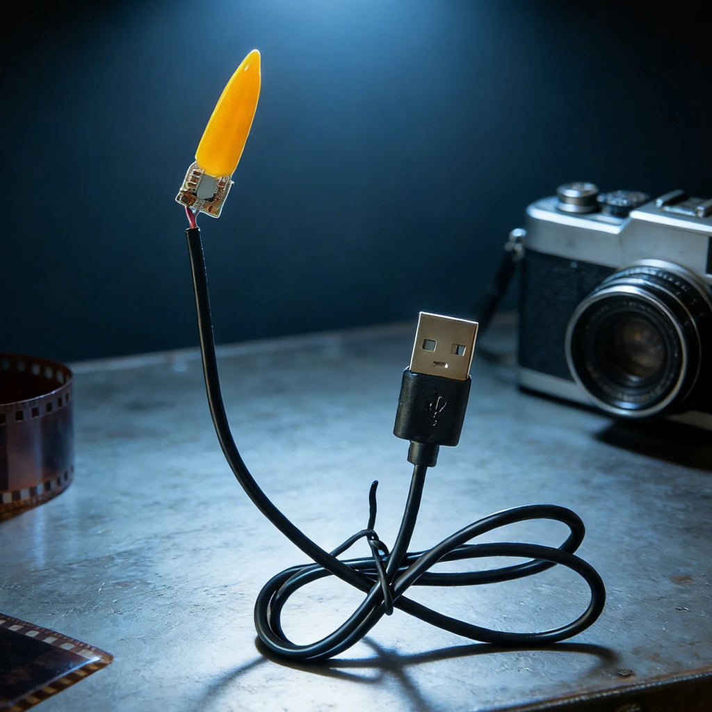 Flame Lamp Circuit Board Usb Interface LED Flicker Effect Wick Zpaxo
