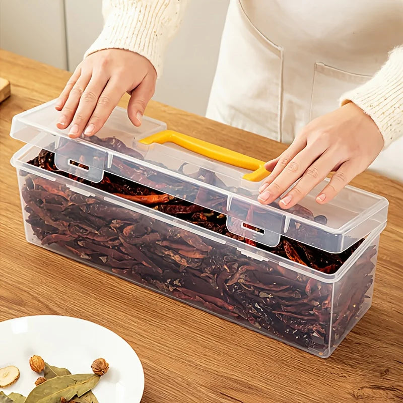Spice Storage Containers Lids Stackable Divided Seasoning Box Zpaxo