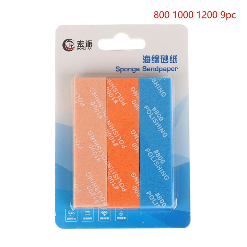 MS-E400-2000 Semi-rigid Sanding Sticks Model Making Tools Plastic Zpaxo 800 1000 1200 9pc