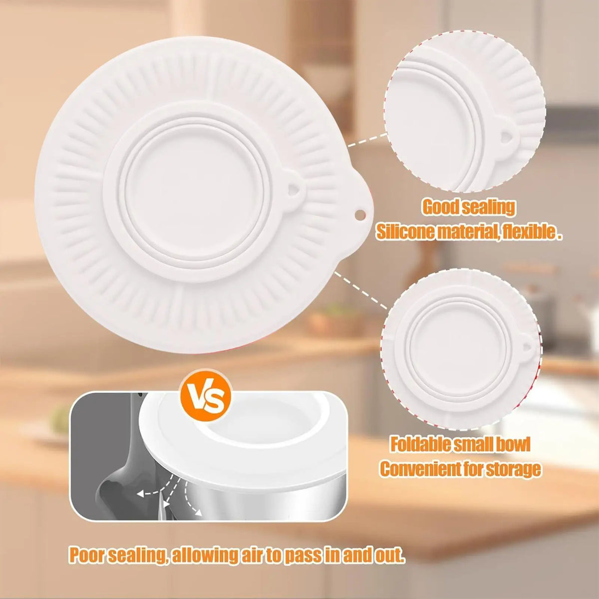 Silicone Mixer Bowl Cover 4 5-5 Quart Universal Splash Guard Lid Zpaxo