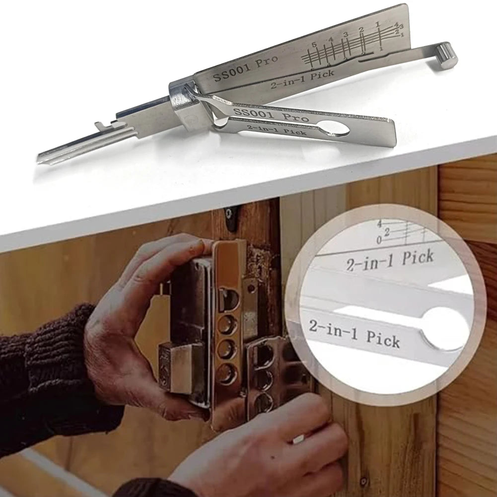 1- Stainless Steel Key Decoder SS001 O-ring Pickup Hook Tool Hand Zpaxo
