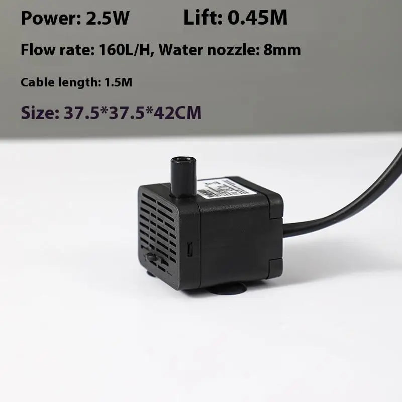 ABS Ultra-quiet Submersible Water Fountain Pump Filter Fish Pond Zpaxo A1