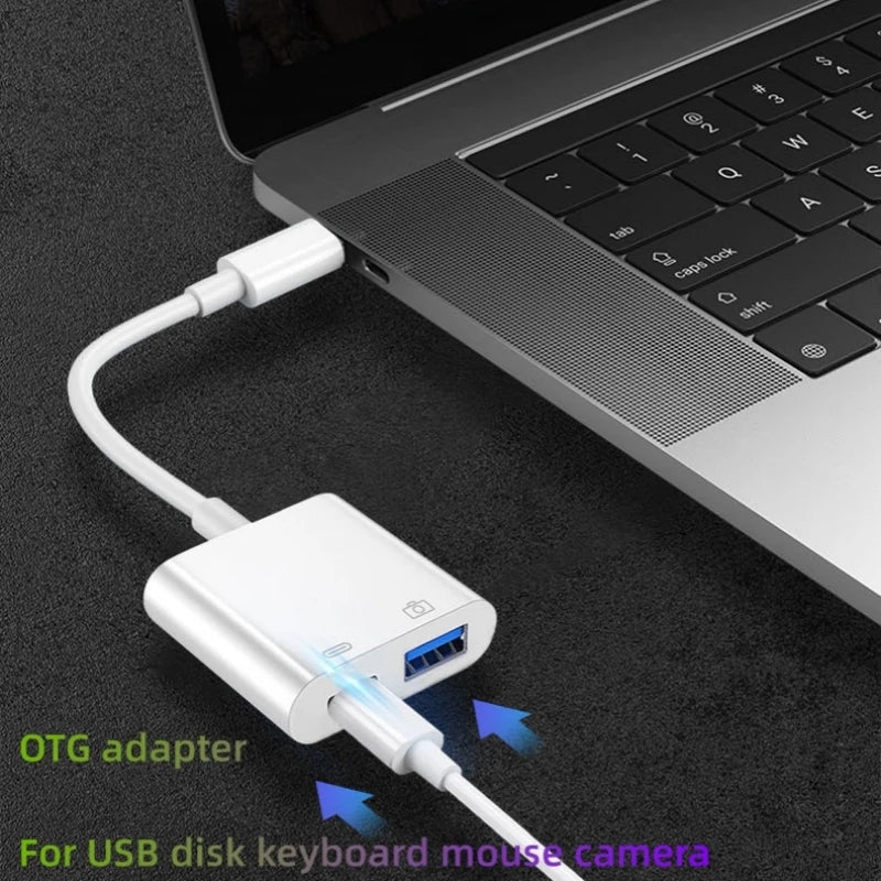 Lightning USB OTG Converter Adapter IPhone Mouse Keyboard Charging U Zpaxo