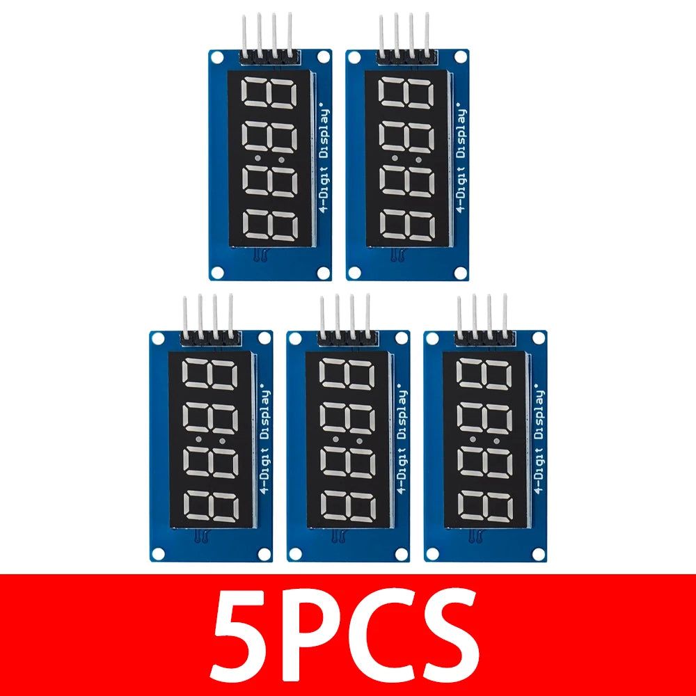 tm1637 4 Bits Digital LED Display Module Arduino 7 Segment Clock RED Zpaxo 5PCS