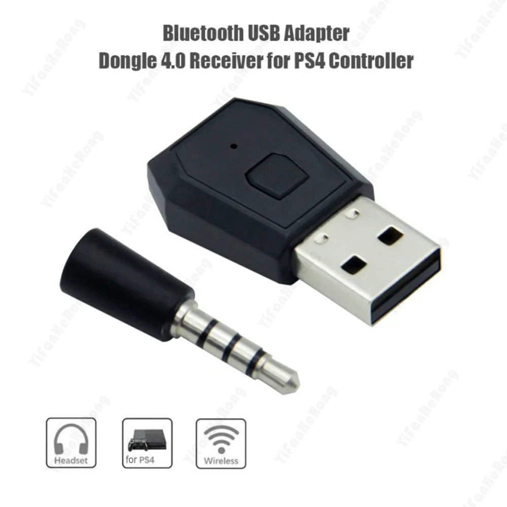 Wireless USB Dongle Bluetooth-Compatible Transmiter Adapter For PS4 Gamepad Game Controller Console Headphone Receiver With MIC Zpaxo