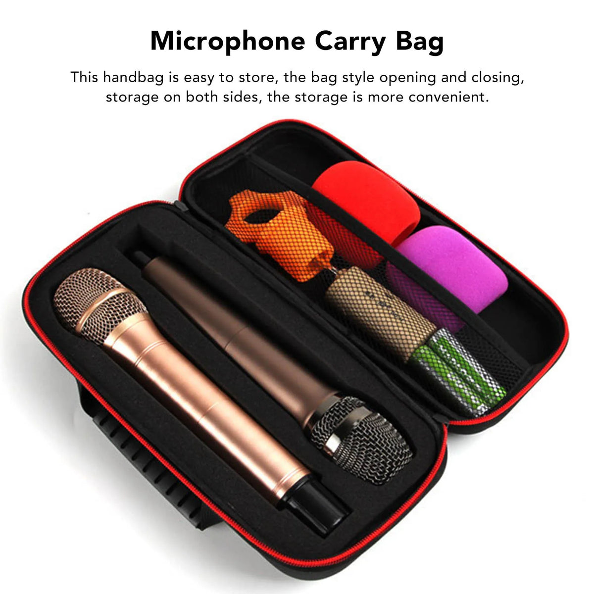 Microphone Storage Bag Box Shockproof Drop Proof EVA Wireless Case Zpaxo