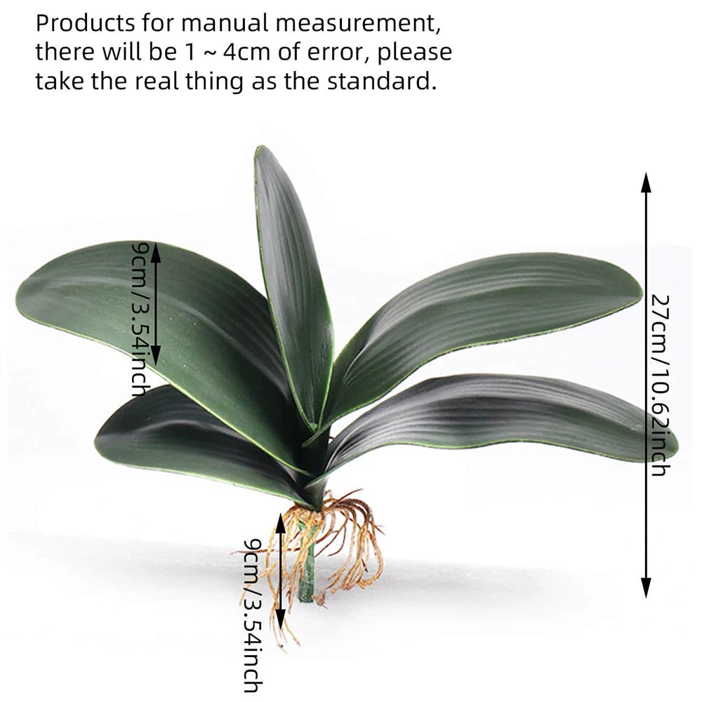 Artificial Phalaenopsis Simulation Moth Orchid Leaf Real-touch Orchid Leaves Flower Plant Home Decoration Landscaping Zpaxo 27cm
