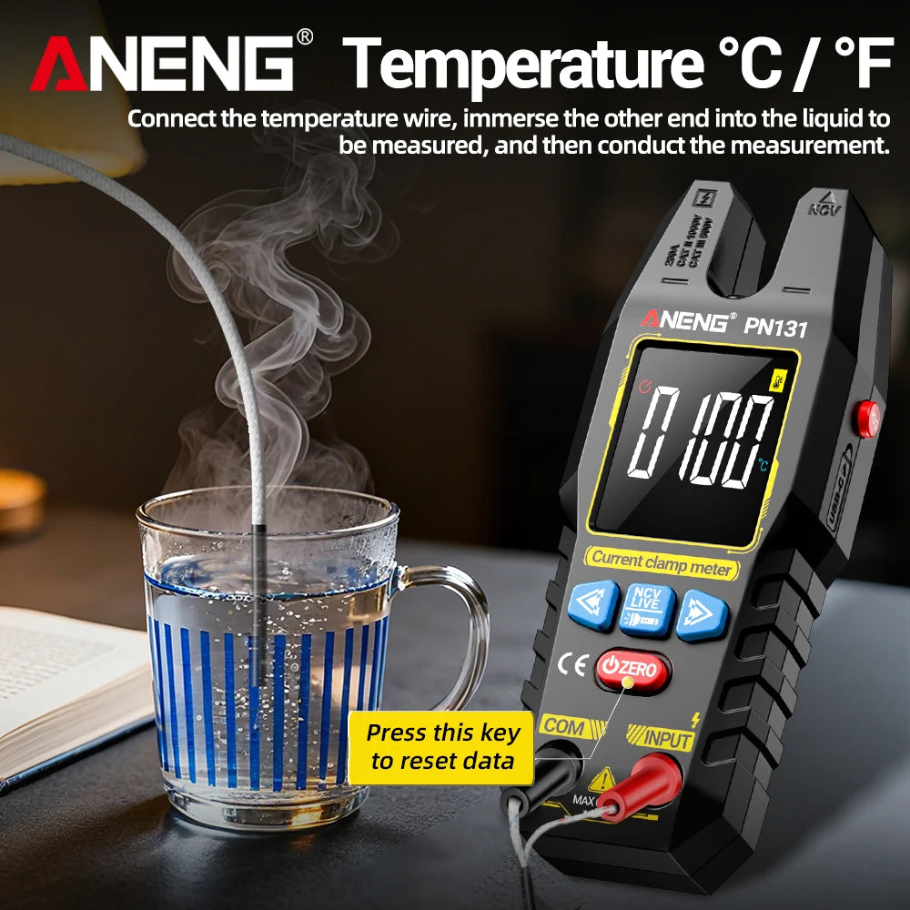 Multifunctional Clamp Meters ANENG PN131 200A AC DC Current 600V Zpaxo