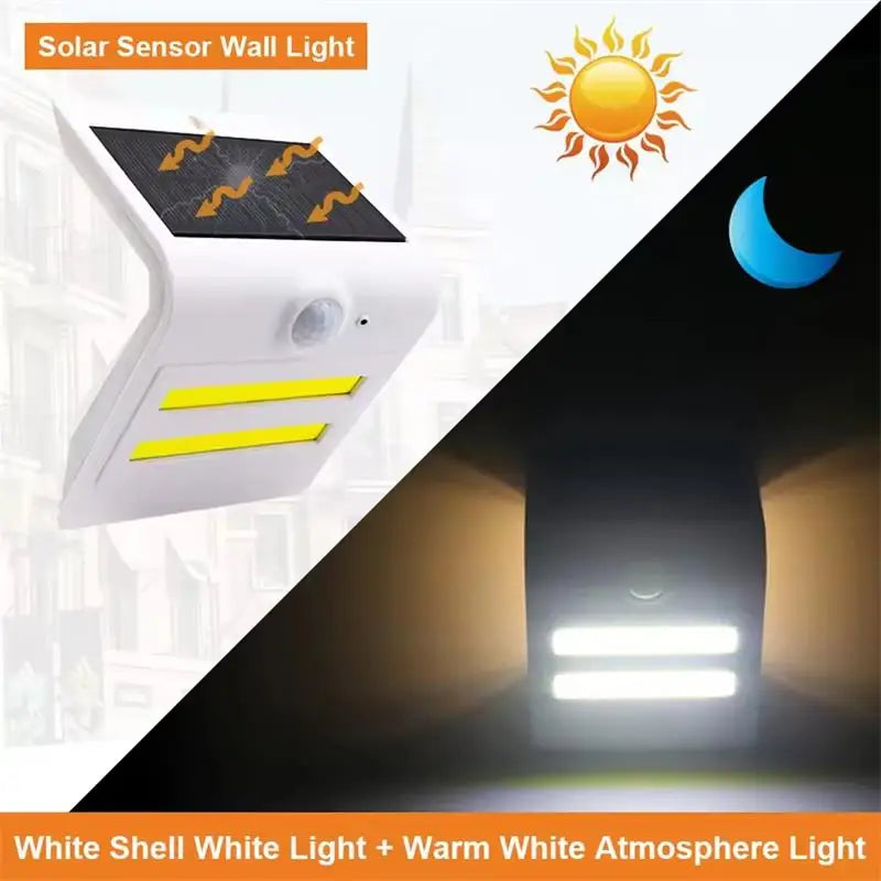 Solar LED Outdoor Motion Detection Wall Light IP65 Three Lighting Zpaxo White-warm China Mainland