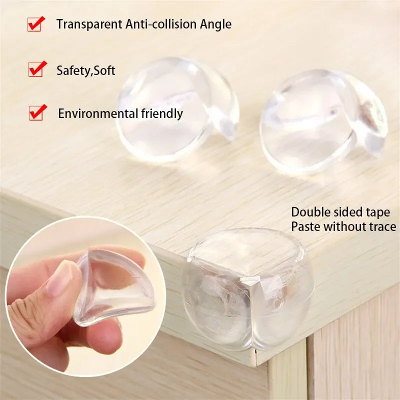 4 Transparent Anti Collision Angle PVC Pad Child Safety Corner Guard Zpaxo