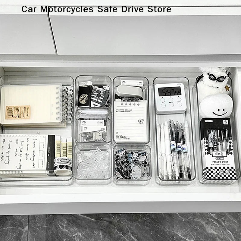CMStackable Acrylic Drawer Organizer Adjustable Divider Trays Zpaxo