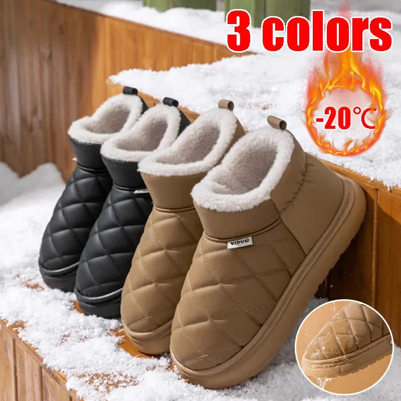 Winter Outdoor Snow Boots Women's Waterproof Slip-resistant Design Zpaxo