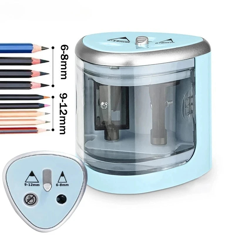 Upgraded Two-hole Electric Pencil Sharpener Automatic Heavy Duty Fast Zpaxo